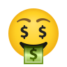 icons8 money mouth face 96