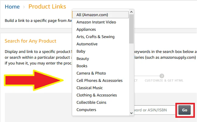 CREATE AMAZON AFFILIATE LINKS